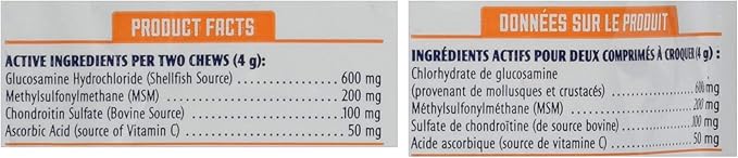 ProSense Hip and Joint Solutions 60 Count, for Dogs, Advanced Strength Glucosamine Chews