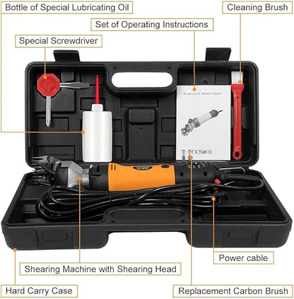 BEETRO 500W, Electric Professional Sheep Shears, Animal Grooming Clippers for Sheep Alpacas Goats and More, 6 Speeds Heavy Duty Farm Livestock Haircut