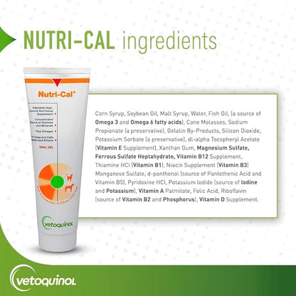 Vetoquinol Nutri-Cal 4.25 Oz - High Calorie Supplement for Cats and Dogs - Pack of 2