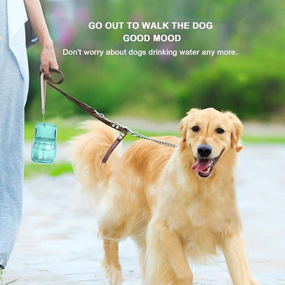 Portable Dog Water Bottle for Walking - Leak Proof Foldable Pet Water Bottles Dispenser Bowl Travel Drink Cup for Walking Hiking Traveling