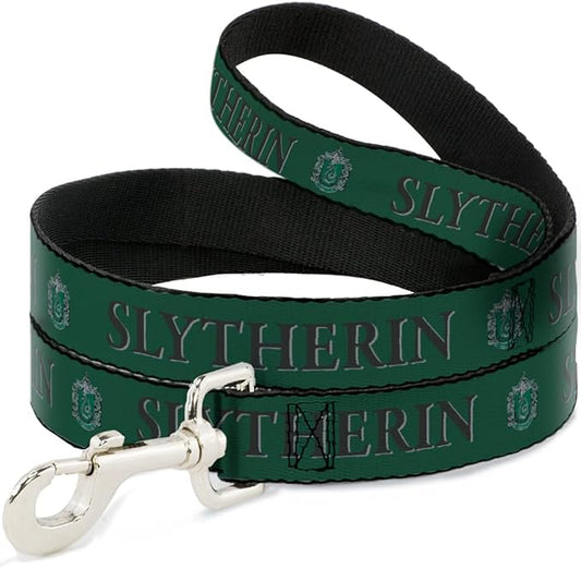 Dog Leash Harry Potter Slytherin Crest Green Black 6 Feet Long 1.5 Inch Wide