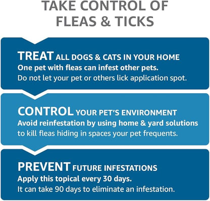Amazon Basics Flea, Tick & Mosquito Topical for Medium Dog (11-20 pounds), 4 Count