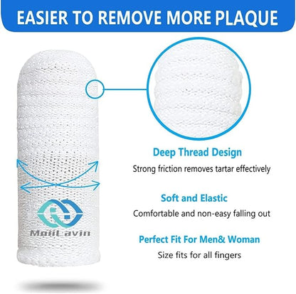 Pet Toothbrush for Small to Large Dogs Cats,Soft High Grade Finger Toothbrush,Teeth Oral Cleaning,Dental Care, 1 Set for Two Fingers White (5)
