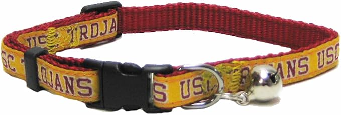 Pets First Collegiate Pet Accessories, Cat Collar, USC Trojans, One Size