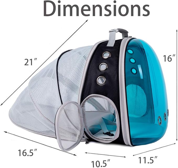 Cat Backpack Carrier, Expandable Space Capsule Polarized Pet Carrier for Kitten and Small Dog, Pet Carrying Hiking Traveling Backpack