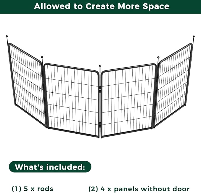 FXW Rollick Dog Playpen for Yard, RV Camping│Patented, 40 inch 4 Panels