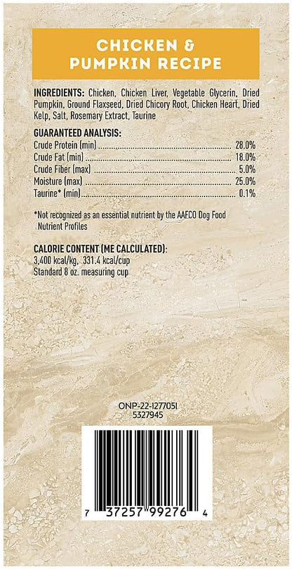 Only Natural Pet MaxMeat Holistic Air Dried Dry Dog Food - All Natural, High Protein, Grain Free and Limited Ingredient - Made with Real Meat - Chicken with Pumpkin & Parsley 5.5 lb