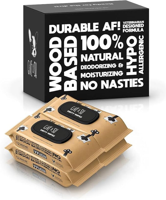 G.A.S Plant-Based Full Body Pet Wipes for Dogs & Cats - Vet-Designed & Hypoallergenic Dog Wipes - Cleaning & Deodorizing Wipes for Pets - Wood-Based & Earth-Friendly - Pack of 400 Wipes