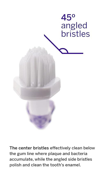 petsmile Professional Cat & Dog Toothbrush - Patented 45° Dual-Ended Brush Head for Small & Large Pets - Teeth Cleaning Pet Essentials - VOHC Approved Pet Supplies