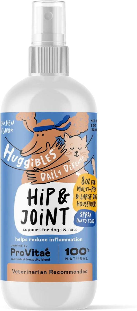 Hip & Joint Support Liquid Supplement for Dogs & Cats – Daily Supplement for Mobility Support with Glucosamine, MSM, Chondroitin – Reduce Pain & Inflammation – Antioxidants for Longevity