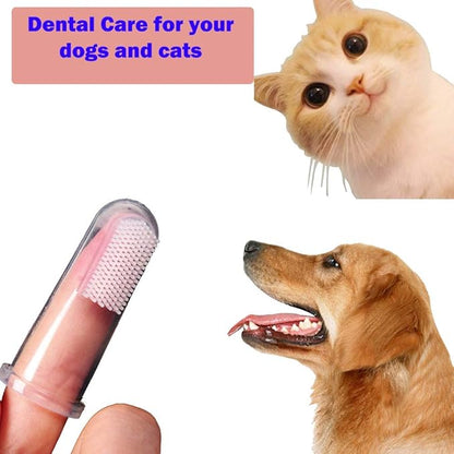 8 Units Pack Pet Finger Toothbrush for Dogs & Cats, Extra Soft Silicone Bristles Professional Dog Toothbrush & Cat Toothbrush, Easy Teeth Cleaning for Dog Dental Hygiene