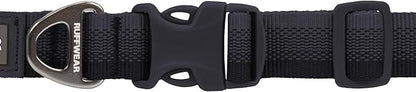 Ruffwear, Front Range Dog Collar, Durable and Comfortable Collar for Everyday Use, Basalt Gray, 20"-26"