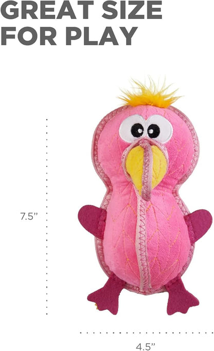 Outward Hound Xtreme Seamz Flamingo Squeaky Durable Dog Toy
