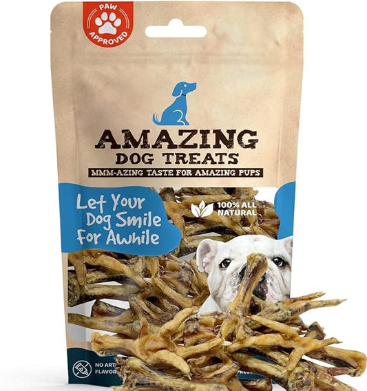 Amazing Dog Treats - Chicken Feet Dog Treats (200 Count - Bulk) - All Natural Chicken Feet for Dogs American Grade Chicken Feet Dog Chew Bones