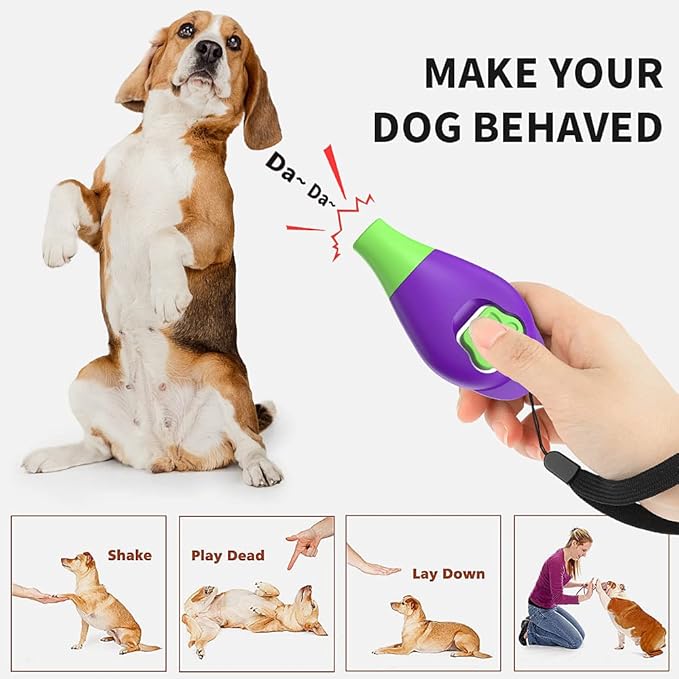 Dog Training Clicker with Wrist Strap Durable Lightweight Easy to Use, Pet Training Clicker for Cats Puppy Birds Horses. Perfect for Behavioral Training (Purple)
