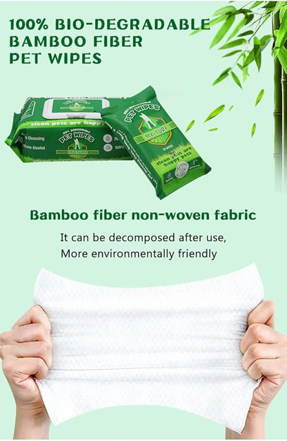 Unscented Dog Wipes – 100 pcs Pet Wipes for Paw Face Ears and Butt – Cat & Dog Wipes Cleaning – Kitten and Puppy Grooming Bath Wipes 6x8 Inch