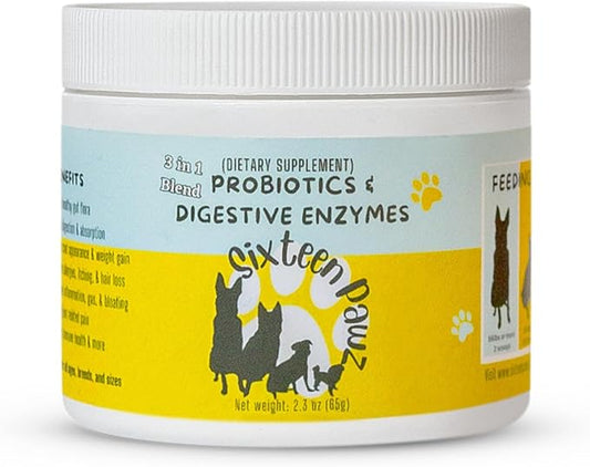 Probiotics, Prebiotics, & Digestive Enzymes for Dogs| Limited Ingredients| Digestive Support |Allergy Relief |Immune Support| Reduces Inflammation| Diarrhea & Gas Relief