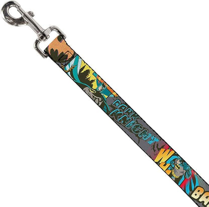 Buckle-Down Pet Leash - Batman Dark Knight - 4 Feet Long - 1.5" Wide