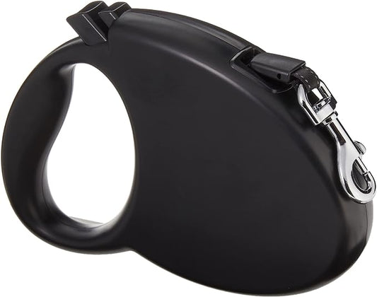Amazon Basics Retractable Dog Leash, Large - 24ft, Black