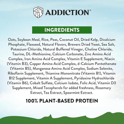 Addiction Zen Vegetarian Dry Dog Food, Rich in Isoflavones and Antioxidants, Vegetarian Dog Food, Made from New Zealand, for All Dog Life Stages (4 lb (Pack of 4), Zen Vegetarian)