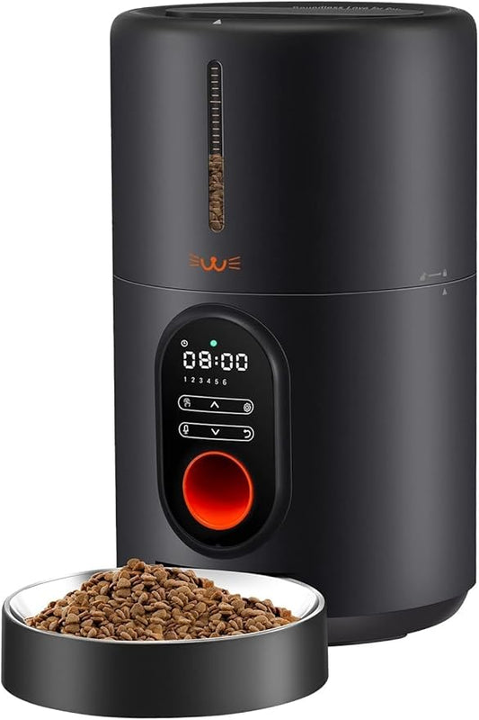 Automatic Cat Food Dispenser, Automatic Cat Feeders with Freshness Preservation, Timed Cat Feeder for Dry Food,Up to 6 Meals Per Day,Timed Pet Feeder for Cats and Dogs