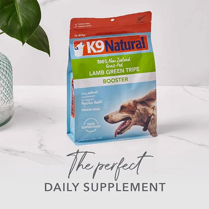 K9 Natural - Grain Free Freeze Dried Dog Food Supplement Booster - Beef Green Tripe, 8oz