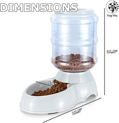 VaygWay Self Dispensing Pet Feeder – Automatic Gravity Dog Cat Feeder – Dry Food Dispenser Gravity Feeder – Automatic Pet Feeder Cat Feeder