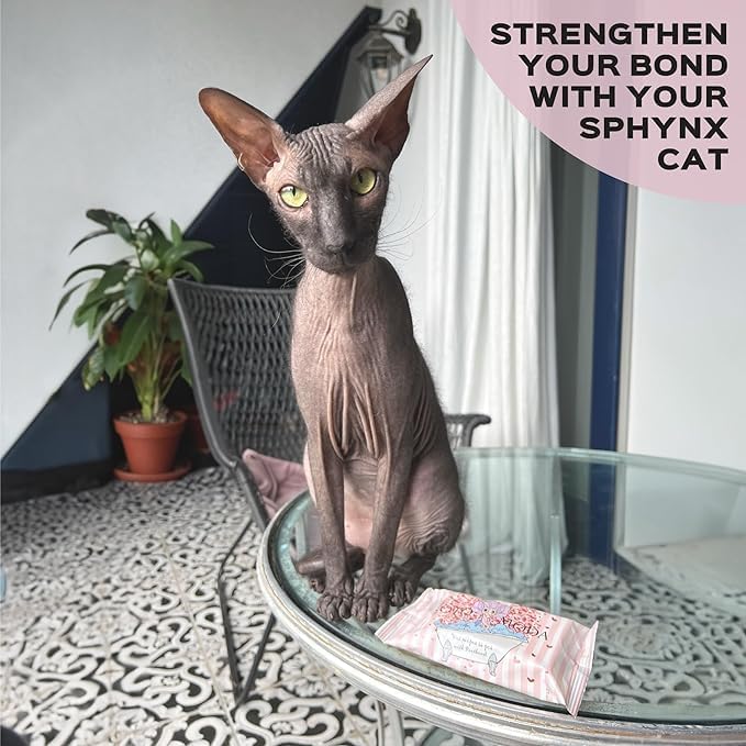 Wet wipes with Panthenol for sphynx cat for everyday use (24Pack/360Count)