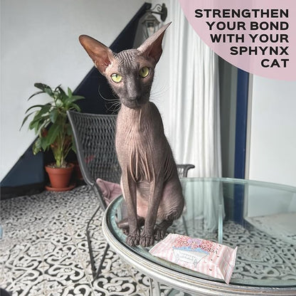 Wet wipes with Panthenol for sphynx cat for everyday use (24Pack/360Count)