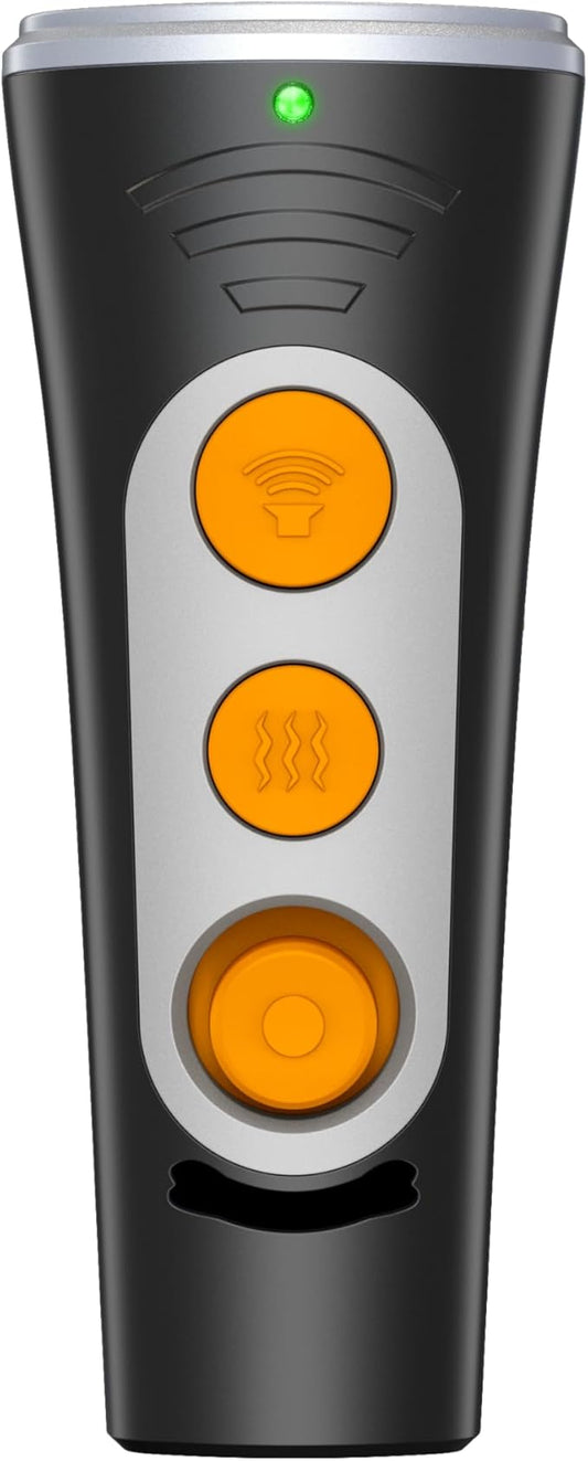 2024New Dog Bark Deterrent Device, 4X Ultrasonic Emitters Anti-Barking Device, Rechargeable Handheld Dog Barking Control Devices with 50ft Range Dog Training&Behavior Aids, Indoor Outdoor (Black)