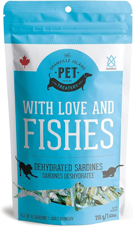 Sardines for Dogs & Sardines for Cats (7.4 oz, Pack of 1) - Dehydrated Single Ingredient Dog Treats - Natural Dog Treats, Grain Free