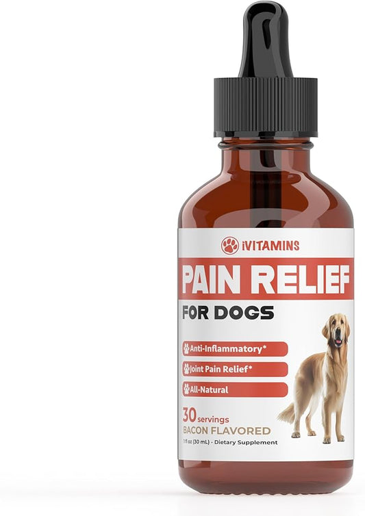 Natural Pain Relief for Dogs | Dog Pain Relief | May Help with Joint, Hip, Heart Health & Much More | Pain Relief for Dogs for Older Dogs | Dog Supplements & Vitamins | Dog Joint Pain Relief | 1 fl oz