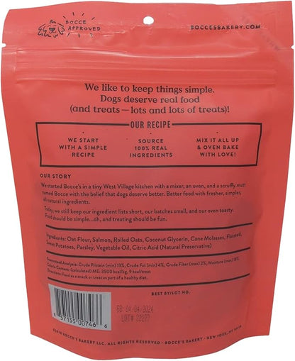 Bocce's Bakery Soft & Chewy Dog Treats 3 Flavor Variety - (1) Each: Salmon, Chicken, Campfire S'Mores - (6 Ounces) - Plus Rope Toy and Fun Animal Facts Booklet Bundle