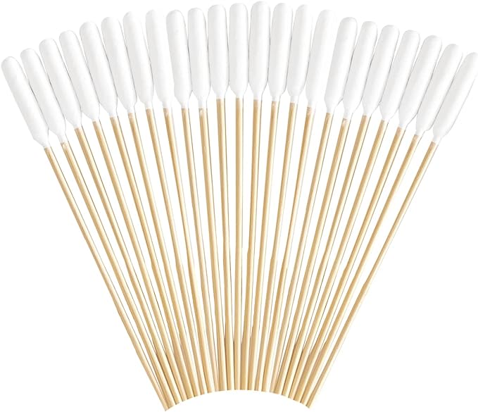 6 Inch Long Cotton Swabs for Dogs ，Cat，Small Pet Ears Cleaning, Pet Cotton Ear Buds Swabs,Ear Cleaning Swabs with Bamboo Handle,Apply for Daily Ear Cleaning Removes Wax, Dirt (100pcs)