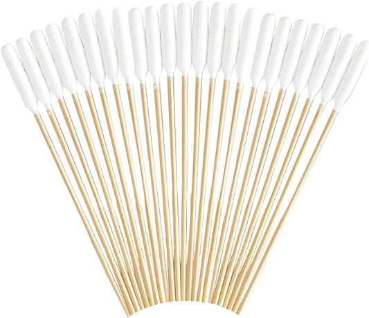 6 Inch Long Cotton Swabs for Dogs ，Cat，Small Pet Ears Cleaning, Pet Cotton Ear Buds Swabs,Ear Cleaning Swabs with Bamboo Handle,Apply for Daily Ear Cleaning Removes Wax, Dirt (100pcs)