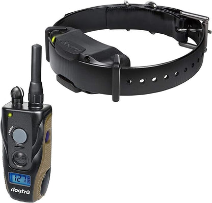 Dogtra 1900S Remote Dog Training Collar - 3/4 Mile Range, Waterproof, Rechargeable, Vibration - includes Essential Pet Products Dog Training Clicker and Collapsible Food and Water Bowl
