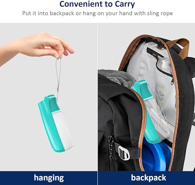 WePet Foldable Portable Dog Water Bottle Puppy Water Dispenser with Drinking Feeder, 19 OZ, High-temperature Resistant Leak Proof for Pets Outdoor Walking, Hiking, Travel, Food Grade Plastic BPA Free