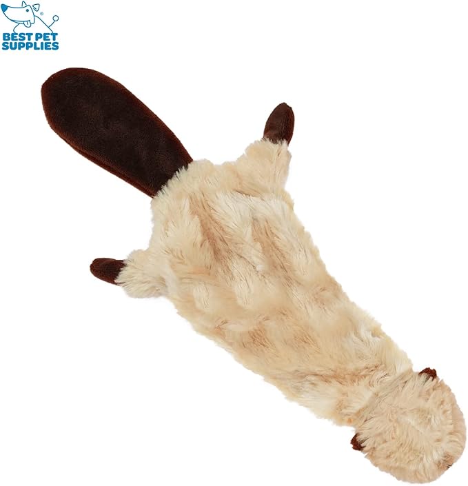 Best Pet Supplies Stuffing Free Squeaky Dog Toys for Small Dogs, Medium Dogs, and Large Dogs, Durable, Best Dog Chew Toy for Teething Puppy, Indoor Play - Squirrel, Small