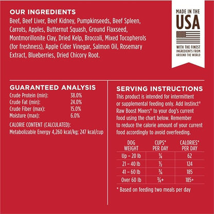 Instinct Raw Boost Mixers Freeze Dried Raw Dog Food Topper, Grain Free 14 Ounce (Pack of 1)