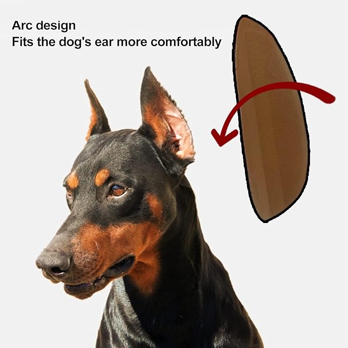 1 Pair Dog Ear Stand Sticker Up Support Tool, Dog Ear Fixed Correction Vertical Holder, Dog Ear Cover Ear Stand Up, Doberman Ear Posting Kit for Doberman Pinscher Dog(6 * 3cm)