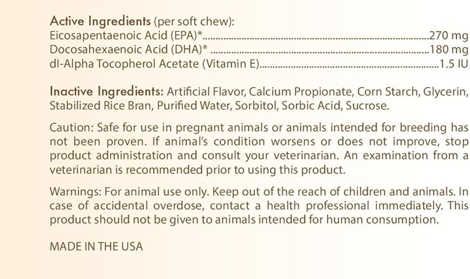 Healthy Breeds Belgian Malinois Omega HP Fatty Acid Skin and Coat Support Soft Chews 60 Count