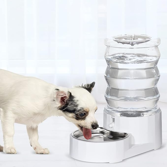 Sfozstra Automatic 3L Pet Water, Cat Feeder, Pet Feeding Bowl, 3L Large Capacity Automatic Water Dispenser, 100% BPA-Free, Gravity Pet Water Dispenser,Cat Water Food