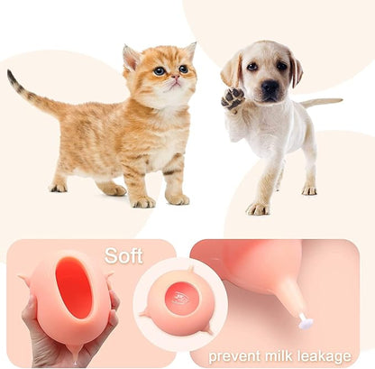 Puppy Kitten Feeder Milk Nipple, Puppy Bottles for Nursing with 3 Nipples, Puppy Feeders for Multiple Puppies Puppy Milk Replacer Formula