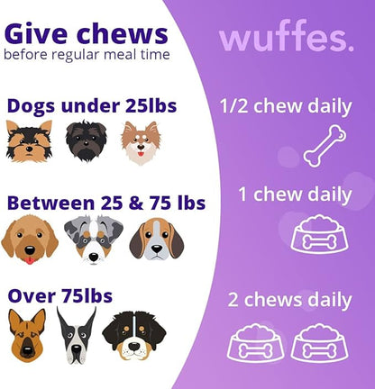 Wuffes 23-in-1 Chewable Dog Multivitamin&Supplements - Dog Multivitamin for Small&Large Breed - Pet Vitamins and Minerals for Coat, Heart, Hips&Joints, Digestion&Immune System, 30 Soft Chews (17-in-1)