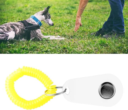 Zerodis Pet Dog Training Clicker with Wrist Bands Strap Assorted Color Dog Positive Behavior Rein Forcer for Pets All Ages Puppy and Adult Dogs Built in Poop Bag Dispenser Easily Carrying