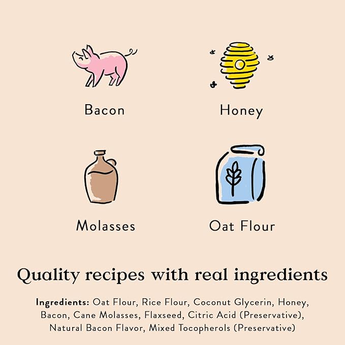 Bocce’s Bakery All-Natural, Seasonal, Candied Bac'n Training Treats for Dogs, Wheat-Free, Limited Ingredient Training Treats, Inspired by Christmas, 2 oz