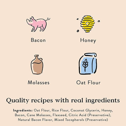Bocce's Bakery All-Natural, Seasonal, Candied Bac'n Training Treats for Dogs, Wheat-Free, Limited Ingredient Training Treats, Inspired by Christmas, 2 oz (Pack of 2)
