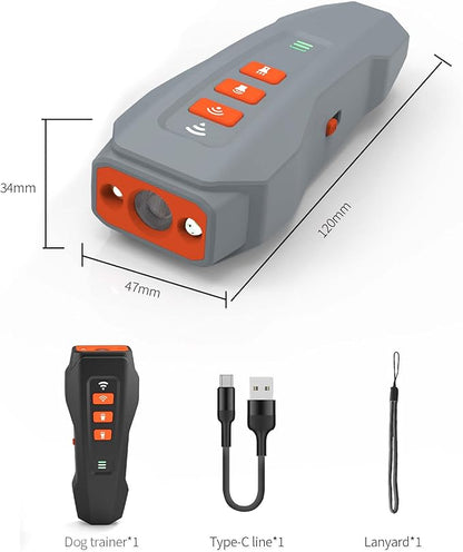 Dog Bark Deterrent Devices | Professional Long Range Anti Barking Ultrasonic Tool | 30 Ft Range with LED and 2 Modes | Sonic Emitters for Dog Training & Behavior Aids (Black)