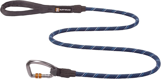Ruffwear, Knot-a-Leash Dog Leash, Reflective Rope Lead with Carabiner, Blue Moon, Large