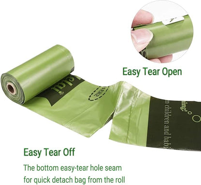 Dog Poop Bag, 390 Counts Unscented Doggie Bags for Poop, Extra Thick and Leak-Proof, Eco-Friendly Biodegradable Pet Waste Bags Refill Rolls with Dispenser